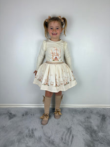 Giorgio Bambini Beige Castle Skirt Set