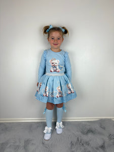 Giorgio Bambini Blue Teddy Skirt Set