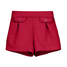 Load image into Gallery viewer, Mayoral Girls Red Twill Puppy Short Set