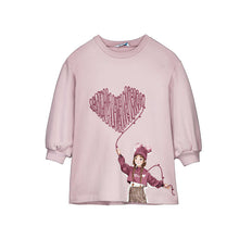 Load image into Gallery viewer, Mayoral Older Girls Mauve Graphic Fleece Dress