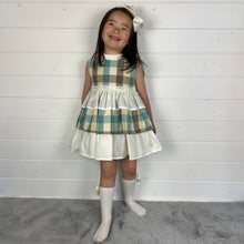 Load image into Gallery viewer, Ceyber Girls Check Puffball Style Dress
