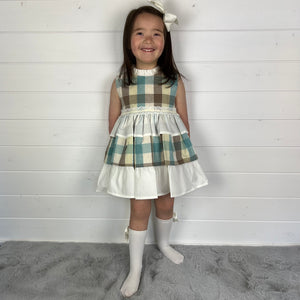 Ceyber Girls Check Puffball Style Dress
