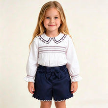 Load image into Gallery viewer, PRE ORDER Deolinda Navy Velvet Short Set