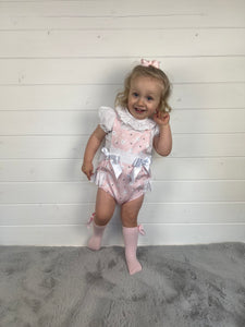 Ceyber Baby Girls Pink Bunny Romper