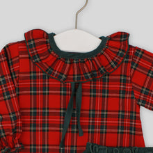 Load image into Gallery viewer, Rapife Girls Green And Red Tartan Jam Set