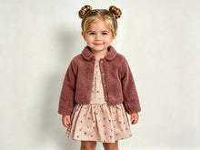 Load image into Gallery viewer, Miss Girls Boucle Fur Jacket &amp; Floral Dress Set