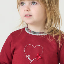 Load image into Gallery viewer, Rapife Baby Girls Burgundy And Grey Check Jam Set
