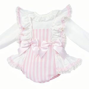 Wee Me Baby Girls Stripe Romper