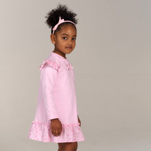 Load image into Gallery viewer, Rapife Girls Pink Bird Print Dress
