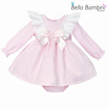 Load image into Gallery viewer, Wee Me Baby Girls Pink Frill Sleeve Dress