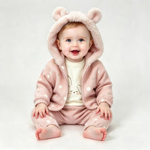 Load image into Gallery viewer, Mayoral Baby Girls Pink 3 Piece Hooded Bunny Lounge Set