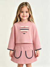 Load image into Gallery viewer, Mayoral Older Girls Pink Love Heart Skirt Set