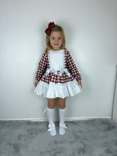 Load image into Gallery viewer, Ceyber Burgundy Check Dress