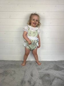 Ceyber Baby Girls Mint Animal Romper