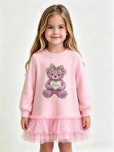 Load image into Gallery viewer, Giorgio Bambini Pink Tulle Diamante Teddy Bear Dress