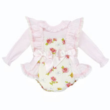 Load image into Gallery viewer, Wee Me Baby Girls Pink and Cream Floral Romper Set