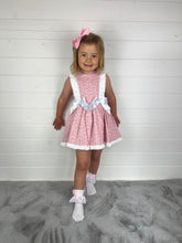 Load image into Gallery viewer, Ceyber Girls Pink Cherry Double Bow Dress
