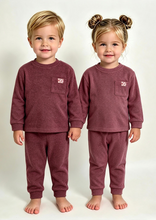 Load image into Gallery viewer, Lily &amp; Jack Plum Brushed Rib Lounge Set