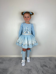 Giorgio Bambini Blue Castle Skirt Set