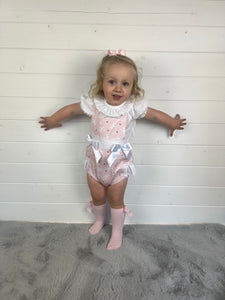 Ceyber Baby Girls Pink Bunny Romper