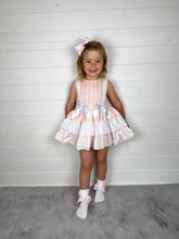 Load image into Gallery viewer, Ceyber Girls Pink Stripe Puffball Style Dress
