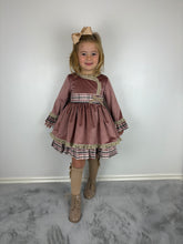 Load image into Gallery viewer, Ceyber Dusky Pink Velvet Side Bow Dress