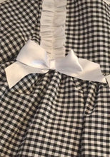 Load image into Gallery viewer, Ceyber Girls Black &amp; White Gingham Double Bow Dress