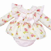 Load image into Gallery viewer, Wee Me Baby Girls Pink and Cream Frill Jam Set