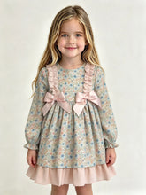 Load image into Gallery viewer, Ceyber Girls Blue &amp; Pink Double Bow Dress