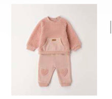 Load image into Gallery viewer, iDO Baby Girls Pink Teddy Lounge Set