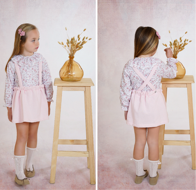 Dbb PETITBB Older Girls Pink Floral Skirt Set PRE ORDER