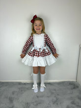 Load image into Gallery viewer, Ceyber Burgundy Check Dress