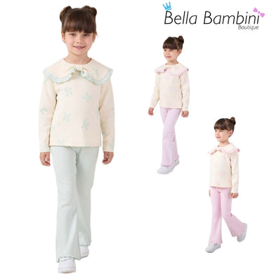 Bupper Girls Bow Collar Flare Set