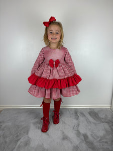 Ceyber Red Gingham Dress