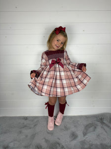 Ceyber Smock Burgundy Dress