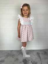 Load image into Gallery viewer, Ceyber Girls Pink Polka Frill Shoulder Dress