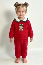 Load image into Gallery viewer, iDO Baby Girls Tartan Bunny Lounge Set