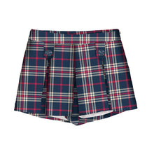 Load image into Gallery viewer, Mayoral Older Girls Navy Plaid Short Set