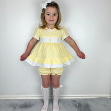 Load image into Gallery viewer, Mabini Girls Lemon Bunny Smock Jam Set