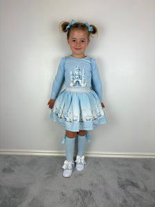 Giorgio Bambini Blue Castle Skirt Set