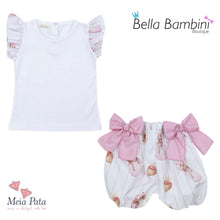 Load image into Gallery viewer, Meia Pata Bows Milkshake Shorts and Top