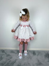 Load image into Gallery viewer, Ceyber Dusky Pink and White Dress