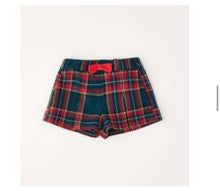 Load image into Gallery viewer, iDO Baby Girls Bunny Love Tartan Short Set