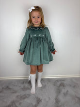 Load image into Gallery viewer, Dulce De Fresa Green Velvet Dress