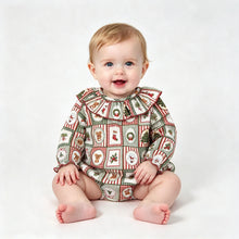 Load image into Gallery viewer, Ceyber Baby Girls Christmas Patchwork Romper