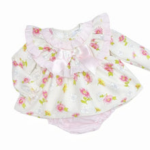 Load image into Gallery viewer, Wee Me Baby Girls Pink and Cream Frill Jam Set