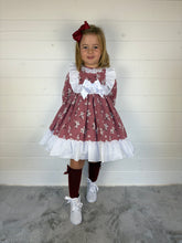 Load image into Gallery viewer, Ceyber Girls Burgundy Blossom Dress