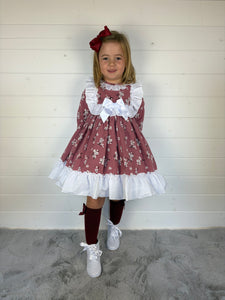 Ceyber Girls Burgundy Blossom Dress