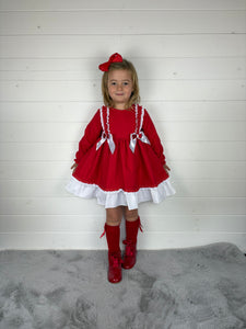 Ceyber Red Double Bow Dress