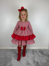 Load image into Gallery viewer, Ceyber Red Gingham Dress